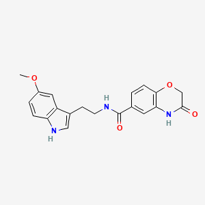 N-[2-(5-methoxy-1H-indol-3-yl)ethyl]-3-oxo-3,4-dihydro-2H-1,4-benzoxazine-6-carboxamide