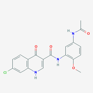 N-[5-(acetylamino)-2-methoxyphenyl]-7-chloro-4-hydroxyquinoline-3-carboxamide