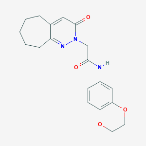 N-(2,3-dihydro-1,4-benzodioxin-6-yl)-2-(3-oxo-3,5,6,7,8,9-hexahydro-2H-cyclohepta[c]pyridazin-2-yl)acetamide