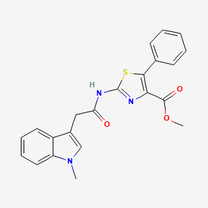 methyl (2E)-2-{[(1-methyl-1H-indol-3-yl)acetyl]imino}-5-phenyl-2,3-dihydro-1,3-thiazole-4-carboxylate