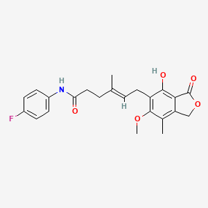 molecular formula C23H24FNO5 B11003604 (4E)-N-(4-fluorophenyl)-6-(4-hydroxy-6-methoxy-7-methyl-3-oxo-1,3-dihydro-2-benzofuran-5-yl)-4-methylhex-4-enamide 