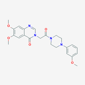 6,7-dimethoxy-3-{2-[4-(3-methoxyphenyl)piperazin-1-yl]-2-oxoethyl}quinazolin-4(3H)-one