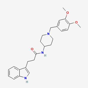 molecular formula C25H31N3O3 B11003630 N-[1-(3,4-dimethoxybenzyl)piperidin-4-yl]-3-(1H-indol-3-yl)propanamide 