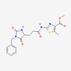 Methyl 2-{[3-(1-benzyl-2,5-dioxoimidazolidin-4-yl)propanoyl]amino}-5-methyl-1,3-thiazole-4-carboxylate