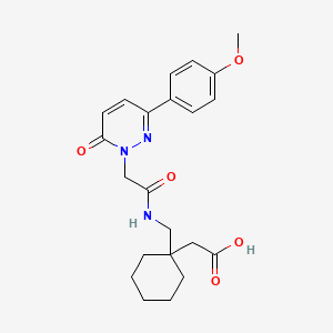 {1-[({[3-(4-methoxyphenyl)-6-oxopyridazin-1(6H)-yl]acetyl}amino)methyl]cyclohexyl}acetic acid