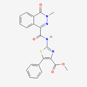 Methyl 2-{[(3-methyl-4-oxo-3,4-dihydrophthalazin-1-yl)carbonyl]amino}-5-phenyl-1,3-thiazole-4-carboxylate