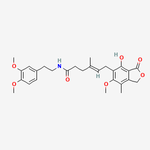 (4E)-N-[2-(3,4-dimethoxyphenyl)ethyl]-6-(4-hydroxy-6-methoxy-7-methyl-3-oxo-1,3-dihydro-2-benzofuran-5-yl)-4-methylhex-4-enamide