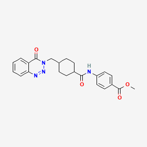 molecular formula C23H24N4O4 B11003675 methyl 4-[({trans-4-[(4-oxo-1,2,3-benzotriazin-3(4H)-yl)methyl]cyclohexyl}carbonyl)amino]benzoate 