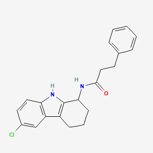 N-(6-chloro-2,3,4,9-tetrahydro-1H-carbazol-1-yl)-3-phenylpropanamide