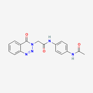 molecular formula C17H15N5O3 B11003681 N-[4-(acetylamino)phenyl]-2-(4-oxo-1,2,3-benzotriazin-3(4H)-yl)acetamide 