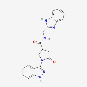 N-(1H-benzimidazol-2-ylmethyl)-1-(1H-indazol-3-yl)-5-oxopyrrolidine-3-carboxamide