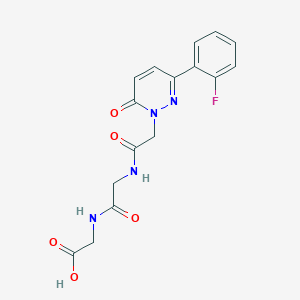 molecular formula C16H15FN4O5 B11003701 N-{[3-(2-fluorophenyl)-6-oxopyridazin-1(6H)-yl]acetyl}glycylglycine 