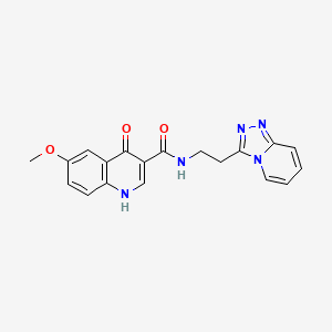 4-hydroxy-6-methoxy-N-[2-([1,2,4]triazolo[4,3-a]pyridin-3-yl)ethyl]quinoline-3-carboxamide