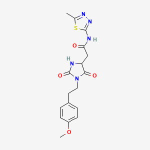 2-{1-[2-(4-methoxyphenyl)ethyl]-2,5-dioxoimidazolidin-4-yl}-N-(5-methyl-1,3,4-thiadiazol-2-yl)acetamide