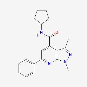 N-cyclopentyl-1,3-dimethyl-6-phenyl-1H-pyrazolo[3,4-b]pyridine-4-carboxamide