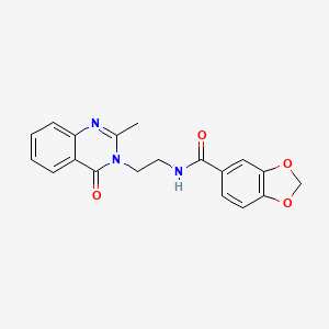 molecular formula C19H17N3O4 B11003755 N-[2-(2-methyl-4-oxoquinazolin-3(4H)-yl)ethyl]-1,3-benzodioxole-5-carboxamide 