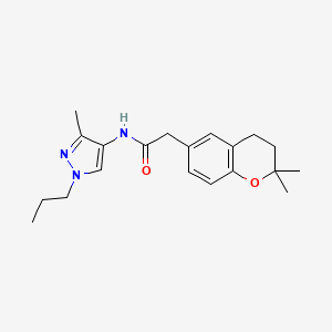 2-(2,2-dimethyl-3,4-dihydro-2H-chromen-6-yl)-N-(3-methyl-1-propyl-1H-pyrazol-4-yl)acetamide