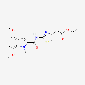 ethyl (2-{[(4,7-dimethoxy-1-methyl-1H-indol-2-yl)carbonyl]amino}-1,3-thiazol-4-yl)acetate