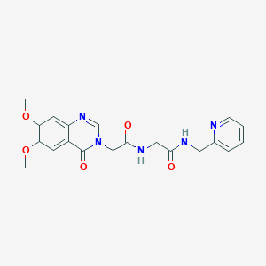 N~2~-[(6,7-dimethoxy-4-oxoquinazolin-3(4H)-yl)acetyl]-N-(pyridin-2-ylmethyl)glycinamide