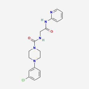 4-(3-chlorophenyl)-N-[2-oxo-2-(pyridin-2-ylamino)ethyl]piperazine-1-carboxamide