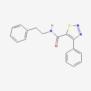 molecular formula C17H15N3OS B11003803 4-phenyl-N-(2-phenylethyl)-1,2,3-thiadiazole-5-carboxamide 