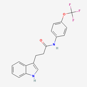 molecular formula C18H15F3N2O2 B11003806 3-(1H-indol-3-yl)-N-[4-(trifluoromethoxy)phenyl]propanamide 