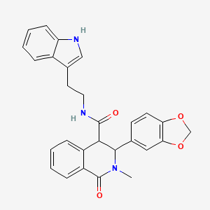 3-(1,3-benzodioxol-5-yl)-N-[2-(1H-indol-3-yl)ethyl]-2-methyl-1-oxo-1,2,3,4-tetrahydroisoquinoline-4-carboxamide