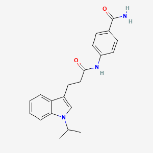 4-({3-[1-(propan-2-yl)-1H-indol-3-yl]propanoyl}amino)benzamide