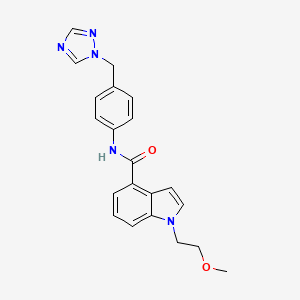 1-(2-methoxyethyl)-N-[4-(1H-1,2,4-triazol-1-ylmethyl)phenyl]-1H-indole-4-carboxamide