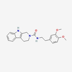 molecular formula C22H25N3O3 B11003865 N-(3,4-Dimethoxyphenethyl)-1,3,4,9-tetrahydro-2H-beta-carboline-2-carboxamide 