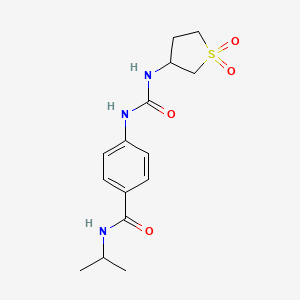 4-{[(1,1-dioxidotetrahydrothiophen-3-yl)carbamoyl]amino}-N-(propan-2-yl)benzamide