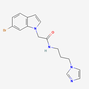 2-(6-bromo-1H-indol-1-yl)-N-[3-(1H-imidazol-1-yl)propyl]acetamide