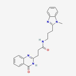 3-(4-hydroxyquinazolin-2-yl)-N-[3-(1-methyl-1H-benzimidazol-2-yl)propyl]propanamide