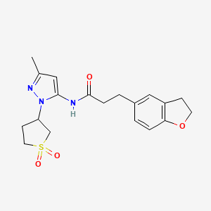 3-(2,3-dihydro-1-benzofuran-5-yl)-N-[1-(1,1-dioxidotetrahydrothiophen-3-yl)-3-methyl-1H-pyrazol-5-yl]propanamide