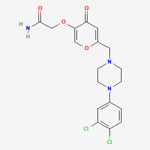 2-[(6-{[4-(3,4-dichlorophenyl)piperazin-1-yl]methyl}-4-oxo-4H-pyran-3-yl)oxy]acetamide