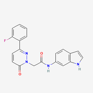 2-(3-(2-fluorophenyl)-6-oxopyridazin-1(6H)-yl)-N-(1H-indol-6-yl)acetamide