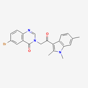 molecular formula C21H18BrN3O2 B11003940 6-bromo-3-[2-oxo-2-(1,2,6-trimethyl-1H-indol-3-yl)ethyl]quinazolin-4(3H)-one 