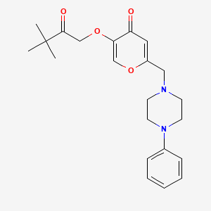 5-(3,3-dimethyl-2-oxobutoxy)-2-[(4-phenylpiperazin-1-yl)methyl]-4H-pyran-4-one