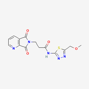 molecular formula C14H13N5O4S B11003961 3-(5,7-dioxo-5,7-dihydro-6H-pyrrolo[3,4-b]pyridin-6-yl)-N-[5-(methoxymethyl)-1,3,4-thiadiazol-2-yl]propanamide 