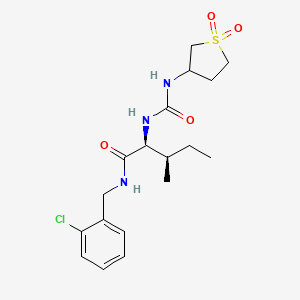 N-(2-chlorobenzyl)-N~2~-[(1,1-dioxidotetrahydrothiophen-3-yl)carbamoyl]-L-isoleucinamide