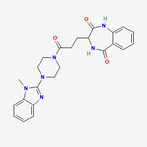 3-{3-[4-(1-methyl-1H-benzimidazol-2-yl)piperazin-1-yl]-3-oxopropyl}-3,4-dihydro-1H-1,4-benzodiazepine-2,5-dione