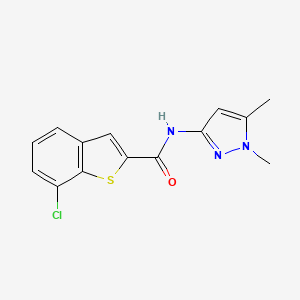 7-chloro-N-(1,5-dimethyl-1H-pyrazol-3-yl)-1-benzothiophene-2-carboxamide