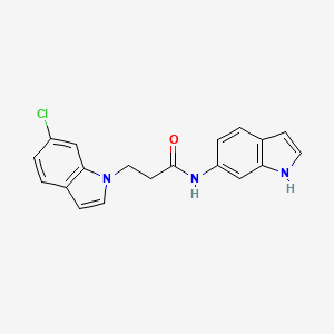 molecular formula C19H16ClN3O B11003971 3-(6-chloro-1H-indol-1-yl)-N-(1H-indol-6-yl)propanamide 