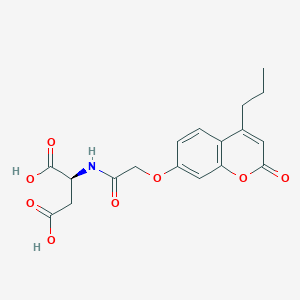 N-{[(2-oxo-4-propyl-2H-chromen-7-yl)oxy]acetyl}-L-aspartic acid