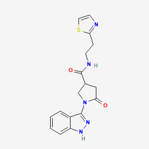 1-(2H-indazol-3-yl)-5-oxo-N-[2-(1,3-thiazol-2-yl)ethyl]pyrrolidine-3-carboxamide