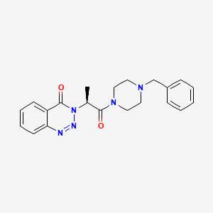 3-[(2S)-1-(4-benzylpiperazin-1-yl)-1-oxopropan-2-yl]-1,2,3-benzotriazin-4(3H)-one