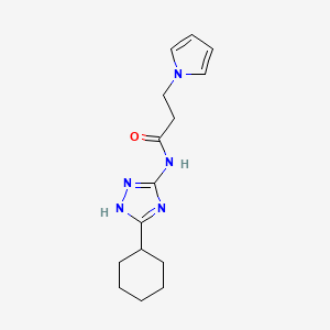 N-(3-cyclohexyl-1H-1,2,4-triazol-5-yl)-3-(1H-pyrrol-1-yl)propanamide