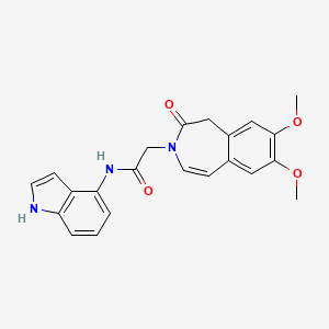 molecular formula C22H21N3O4 B11004012 2-(7,8-dimethoxy-2-oxo-1,2-dihydro-3H-3-benzazepin-3-yl)-N-(1H-indol-4-yl)acetamide 