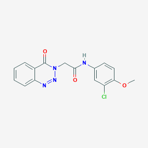 molecular formula C16H13ClN4O3 B11004015 N-(3-chloro-4-methoxyphenyl)-2-(4-oxo-1,2,3-benzotriazin-3(4H)-yl)acetamide 