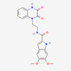 N-(2-(3-hydroxy-2-oxoquinoxalin-1(2H)-yl)ethyl)-5,6-dimethoxy-1H-indole-2-carboxamide